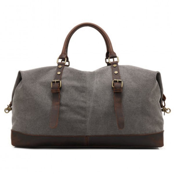 Men Canvas Weekend Holdall Travel Holdall Bag Outdoor Large Capacity Duffle Bag