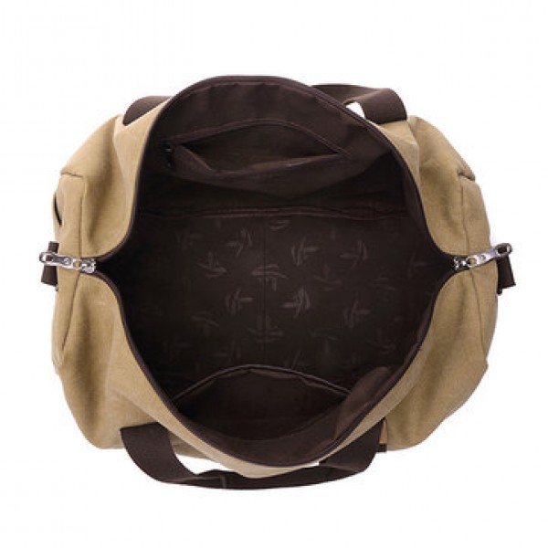Men Canvas Large Capacity Weekender Bag Handbag Leisure Travel Crossbody Bag Shoulder Bag