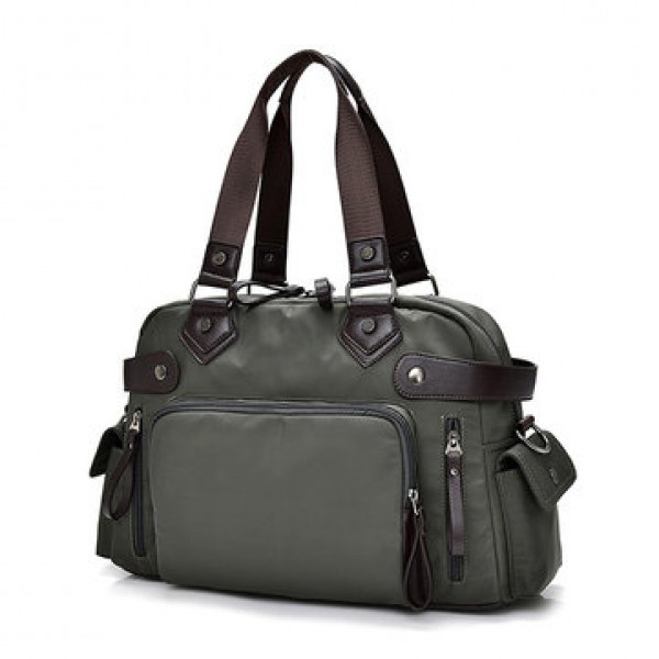 Men Nylon Solid Minimalist Handbag Shoulder Bag Business Travel Crossbody Bag Briefcase