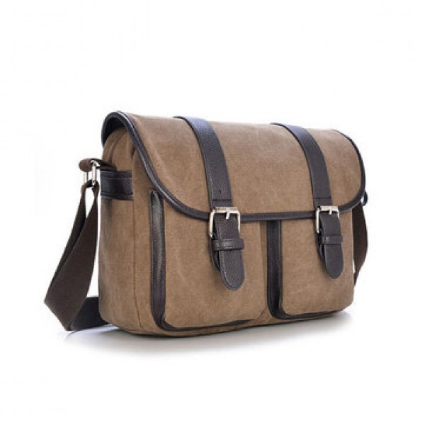 Mens Vintage Canvas Messenger Bag Military Travel Shoulder Bag