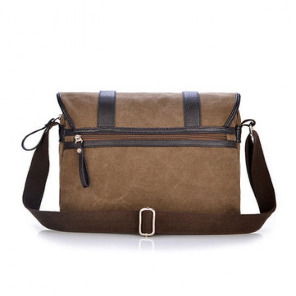 Mens Vintage Canvas Messenger Bag Military Travel Shoulder Bag