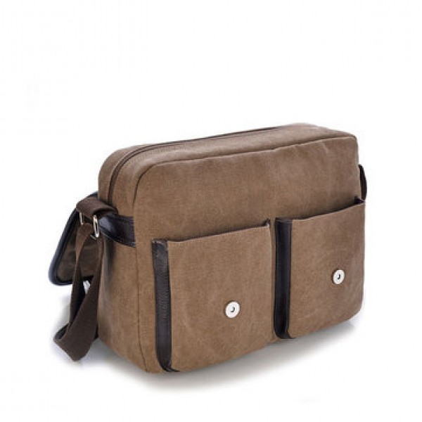 Mens Vintage Canvas Messenger Bag Military Travel Shoulder Bag